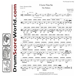 Walters - I Love You So | FREE Drum Sheet 